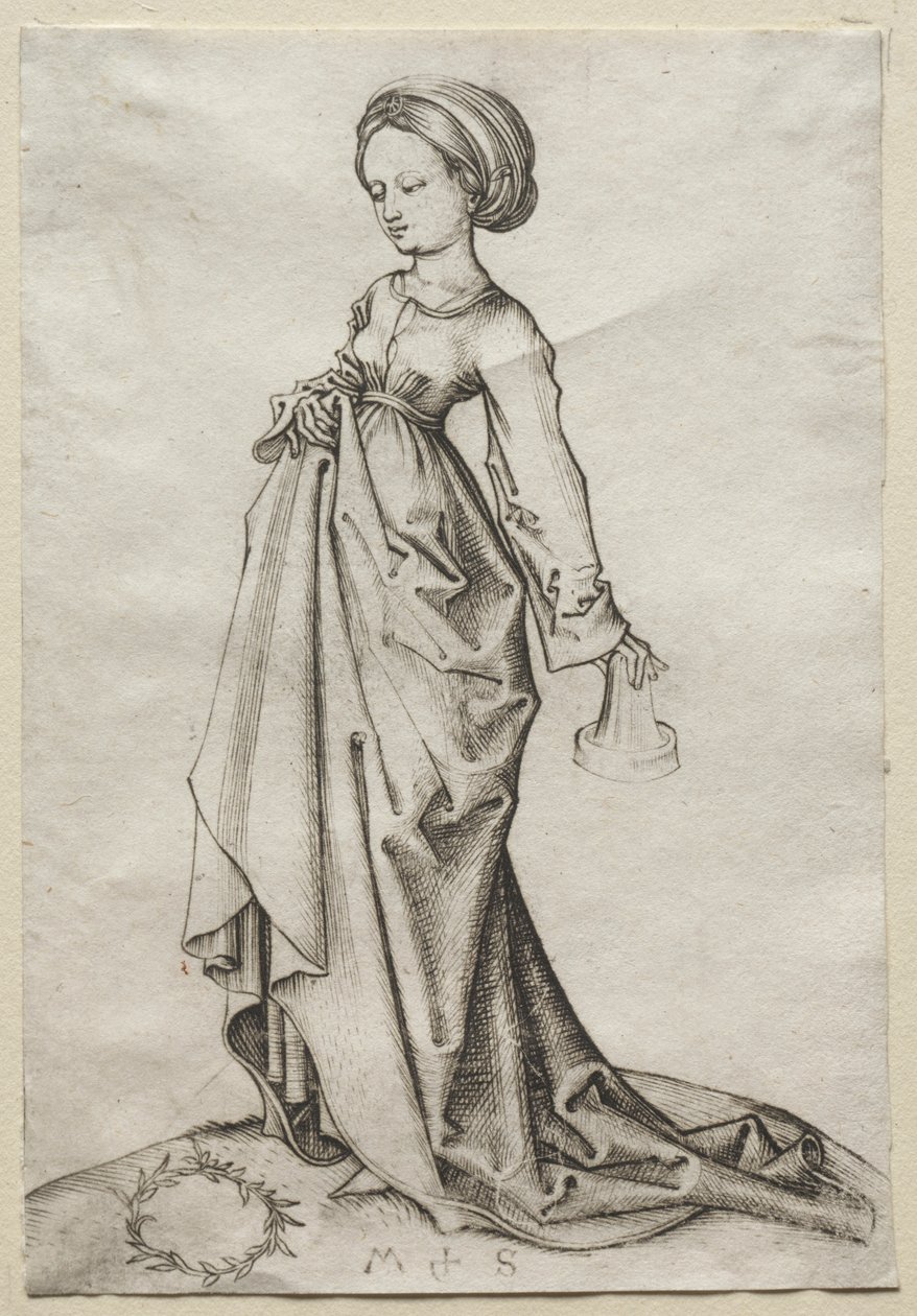 Den anden af de tåbelige Jomfruer af Martin Schongauer