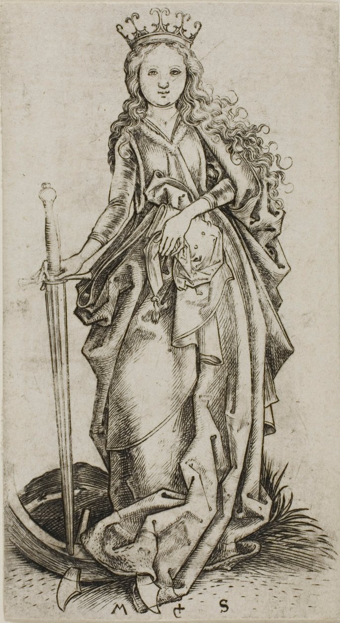 Den lille Sankt Catherine af Martin Schongauer