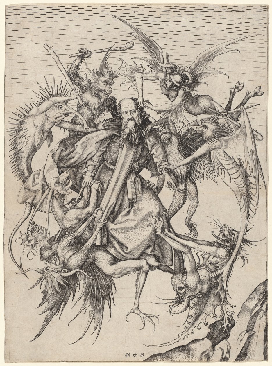 Sankt Anthonys trængsler af Martin Schongauer