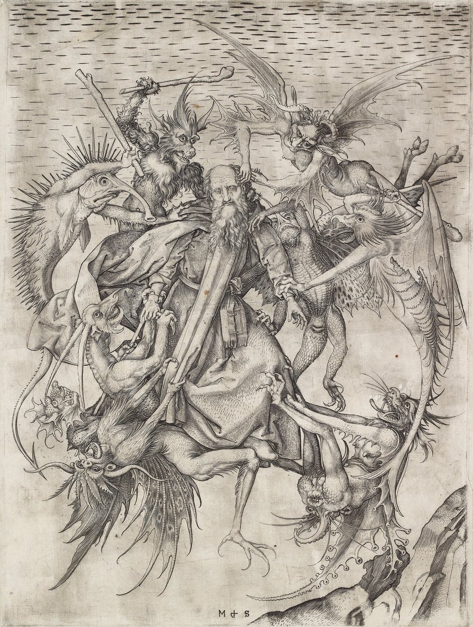 The Tribulations of St Anthony, slutningen af det 15. århundrede af Martin Schongauer