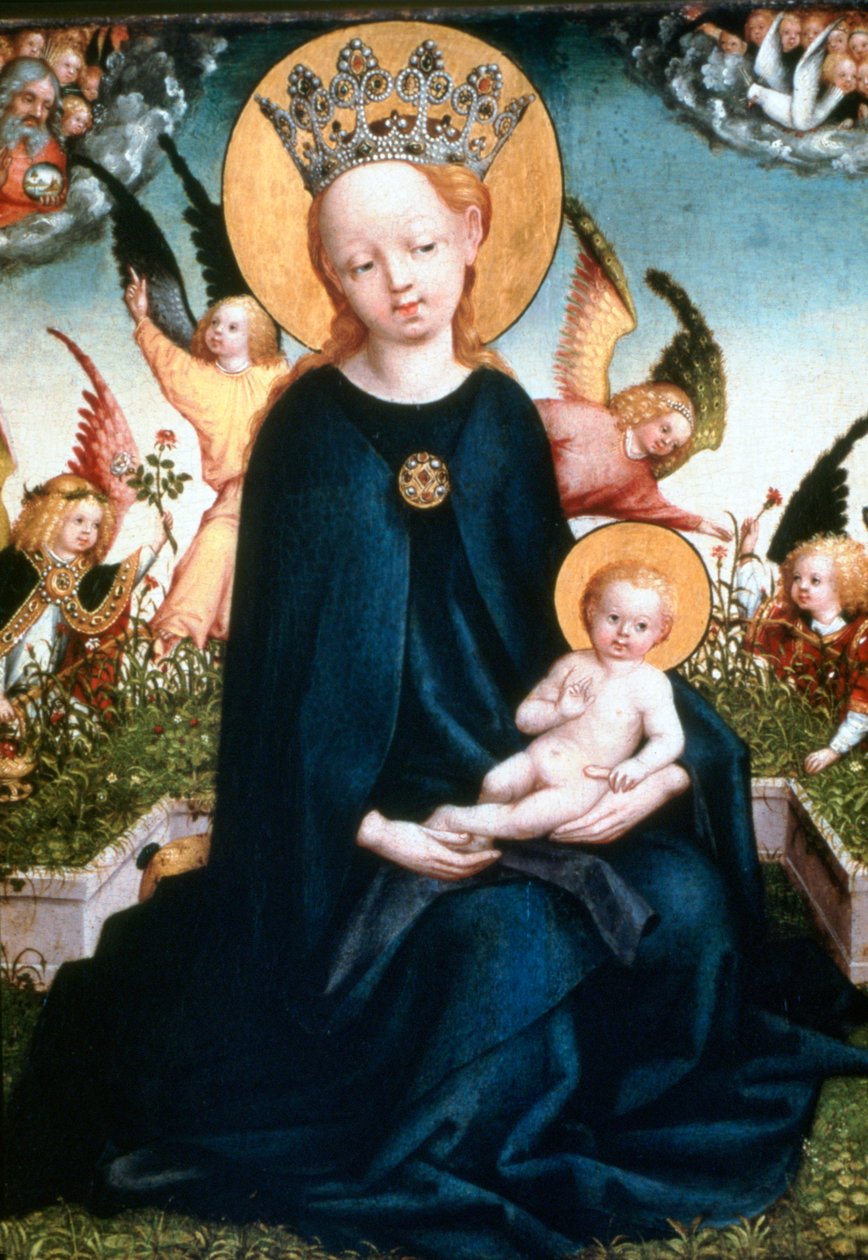 Jomfru og barn, 1400-tallet af Martin Schongauer