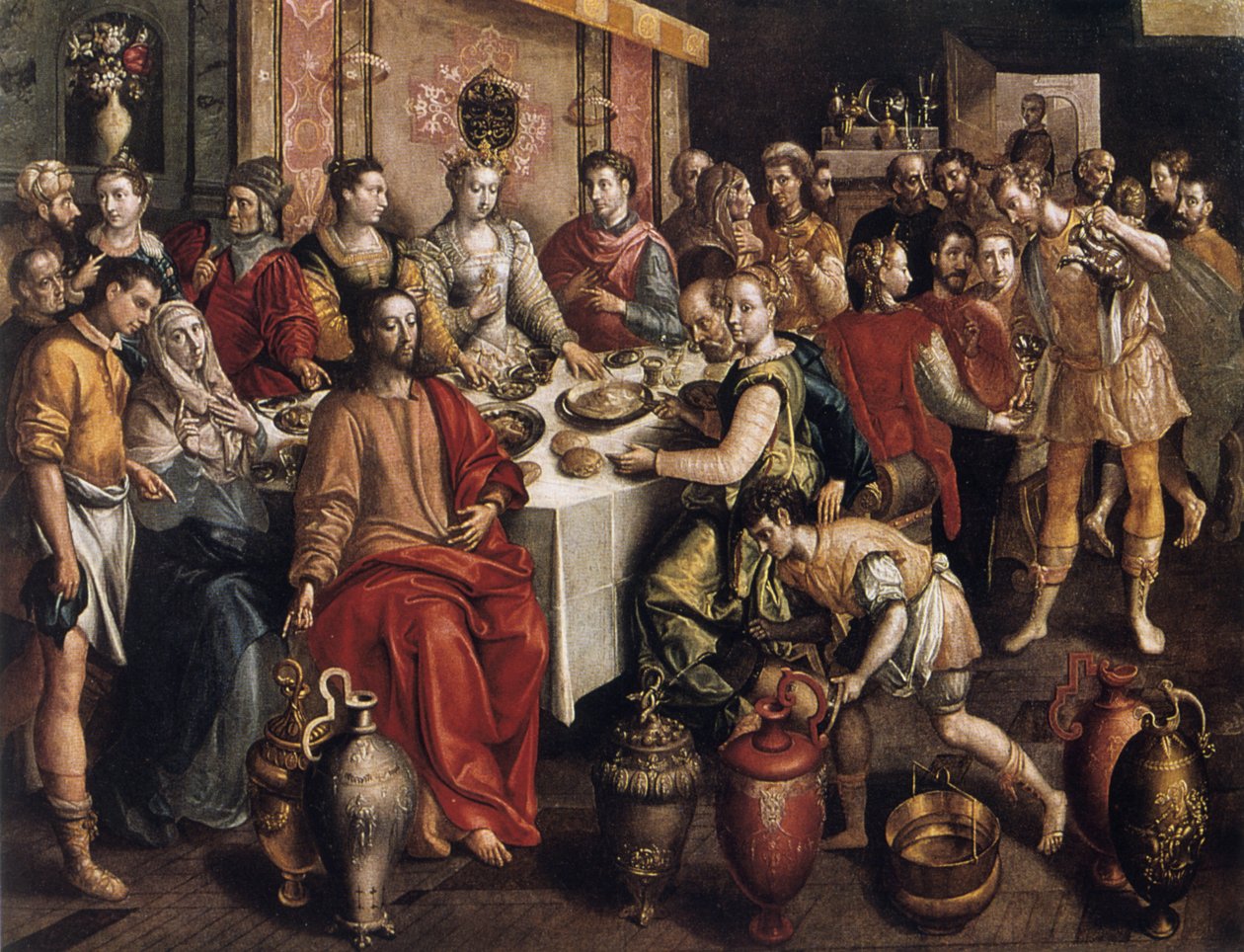 Ægteskabet i Cana, 1596-1597 af Maarten de Vos
