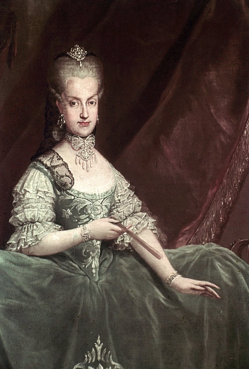 Portræt af Maria Carolina af Østrig af Martin van Meytens