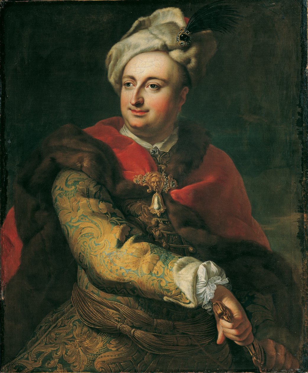 Portræt af en mand i ungarsk kostume (Imre Graf Tökölyi?) af Martin van Meytens d. J.