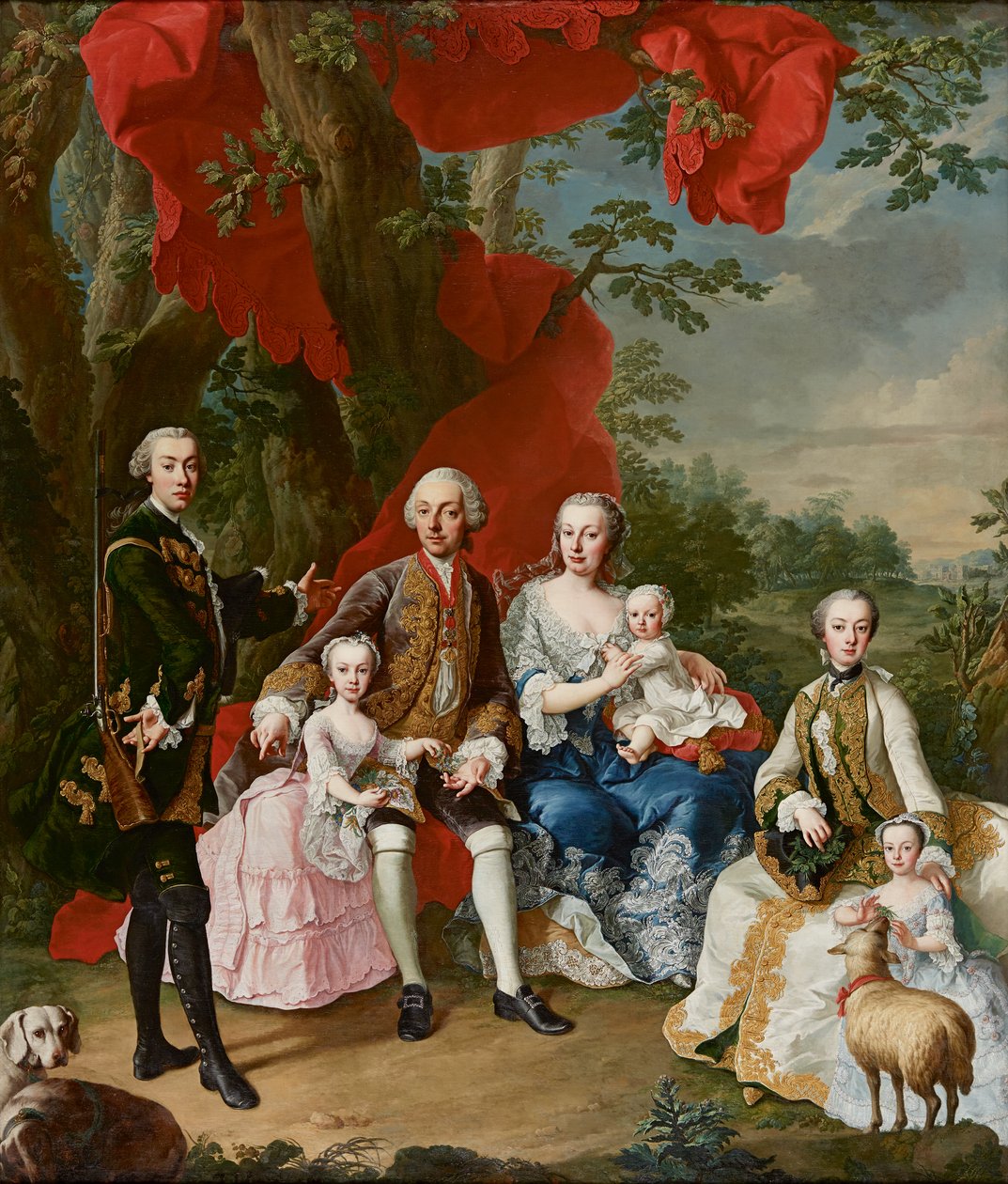 Grev Nikolaus Pálffy von Erdöds familie af Martin van Meytens d. J.