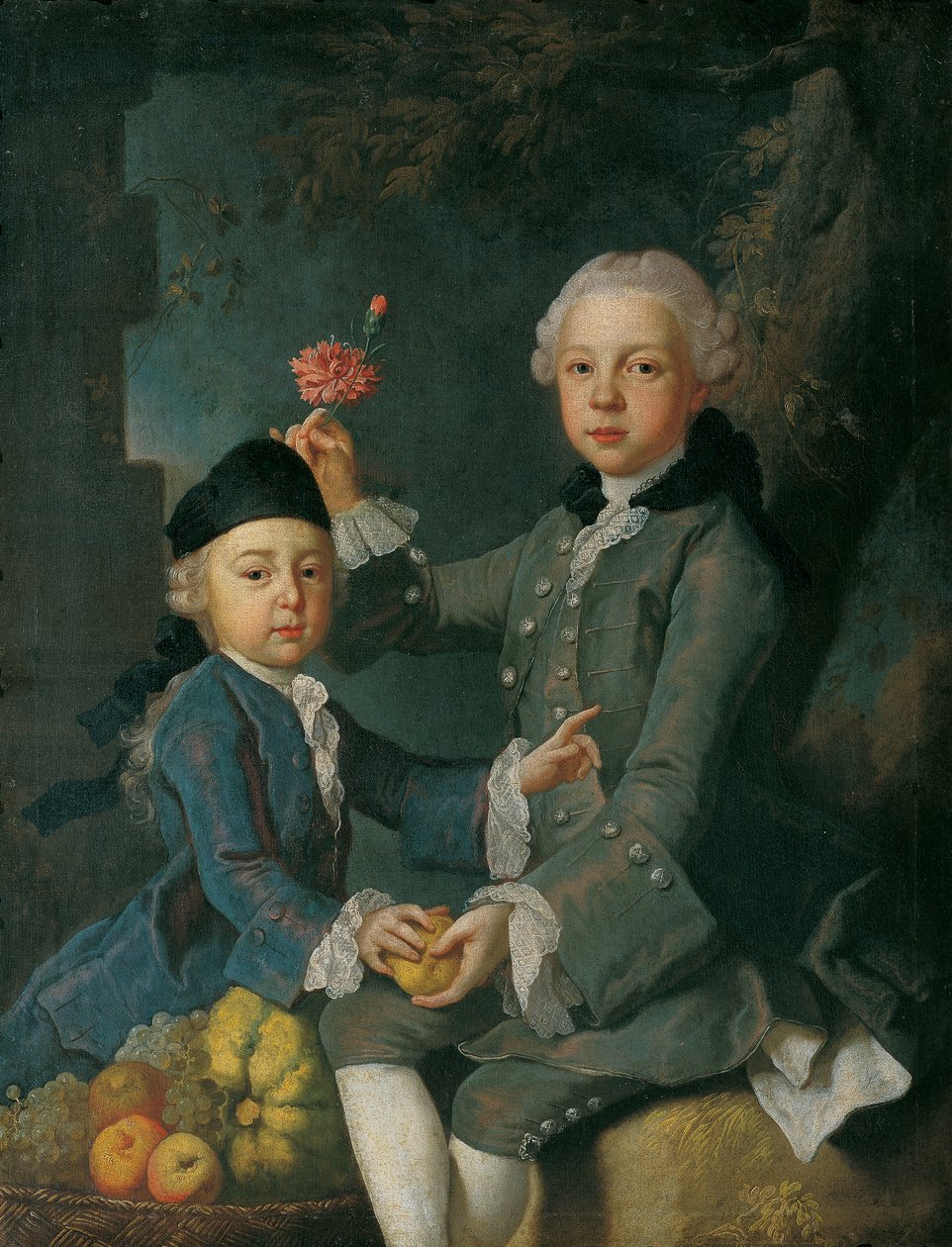 Dobbeltportræt af Leopold og Vinzenz Ruard af Martin van Meytens d. J.