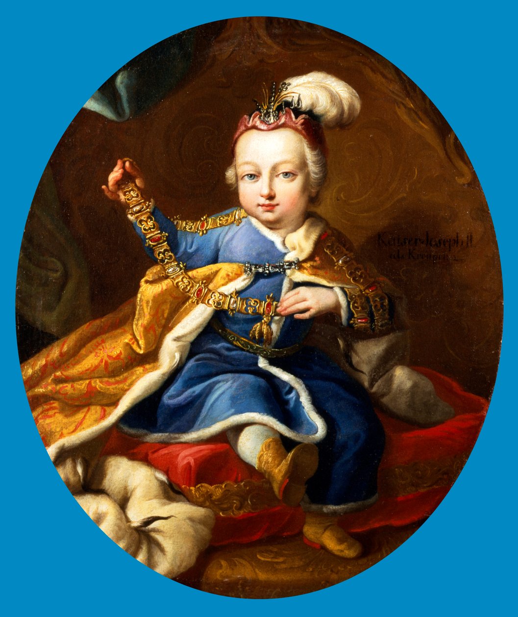 Prins Joseph, kommende kejser Joseph II af Østrig som barn, 1700-tallet af Martin van Mytens II