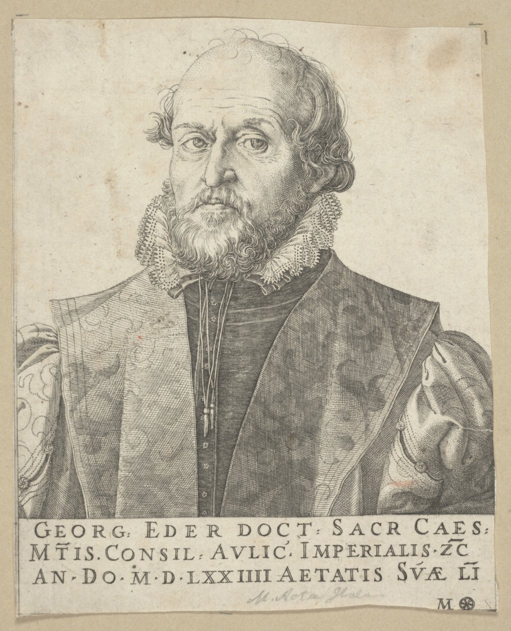 Portræt af Georg Eder af Martino Rota