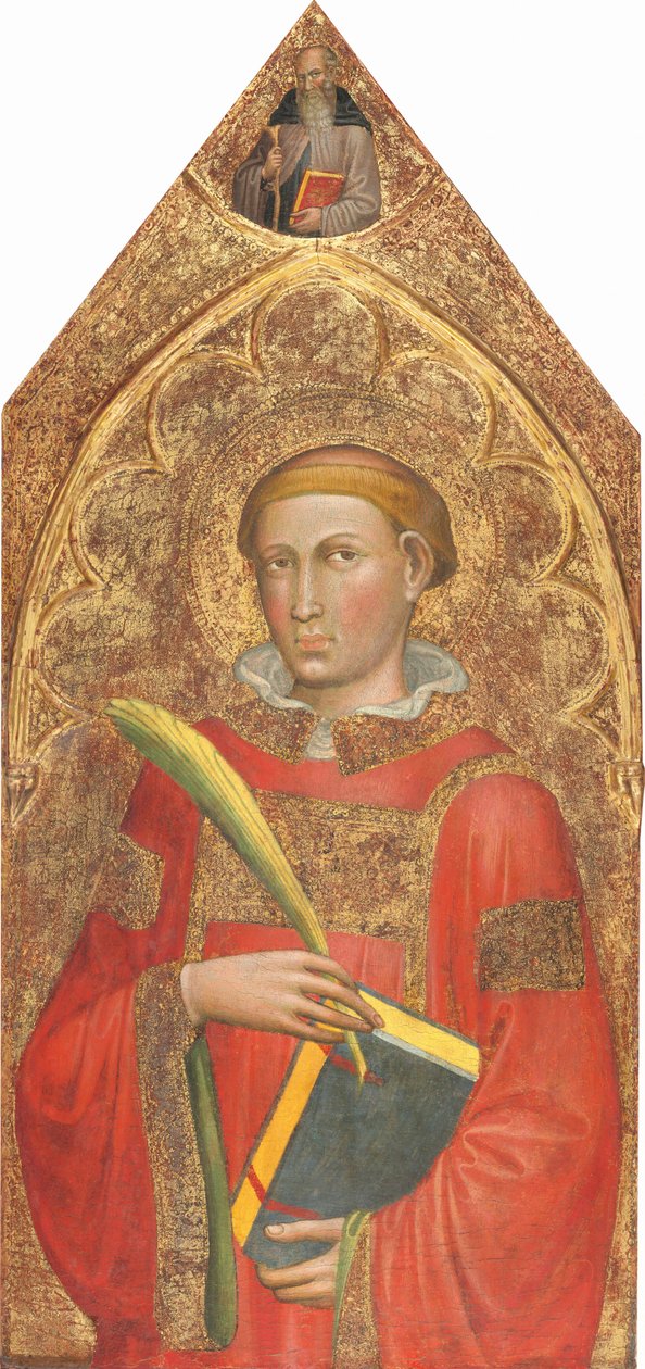 Diakon Saint, med Saint Anthony Abbed [højre panel] af Martino di Bartolomeo