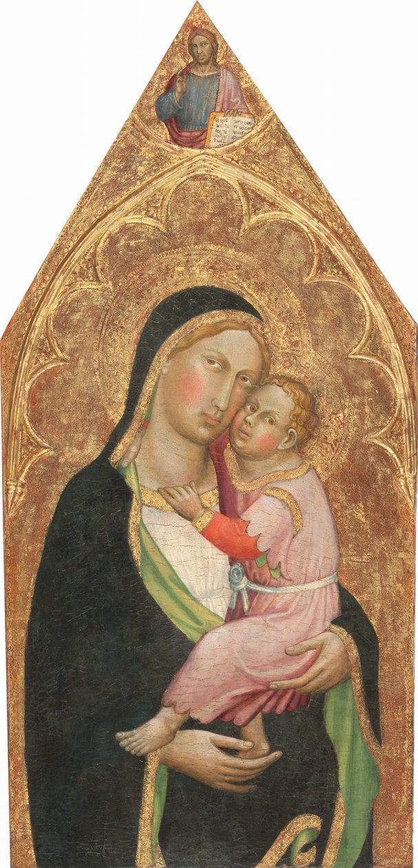 Madonna og barn, med velsignelsen Kristus [midterste panel], ca. 14151420. af Martino di Bartolomeo di Biagio