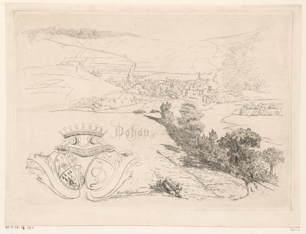 Udsigt over Dohan Dohan (titel på objekt) af Martinus Antonius Kuytenbrouwer jr.