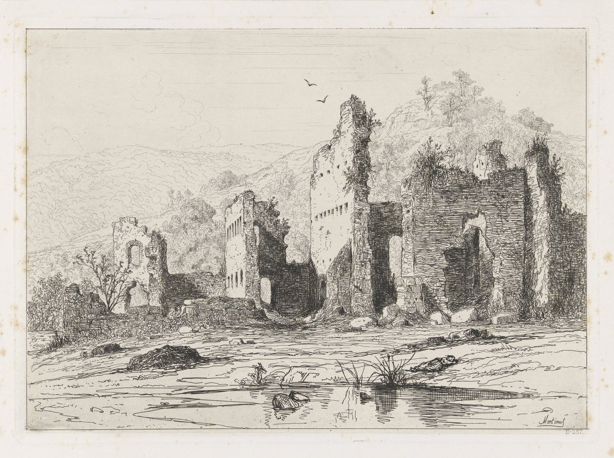 Ruinerne af Brandenburg Slot af Martinus Antonius Kuytenbrouwer jr.