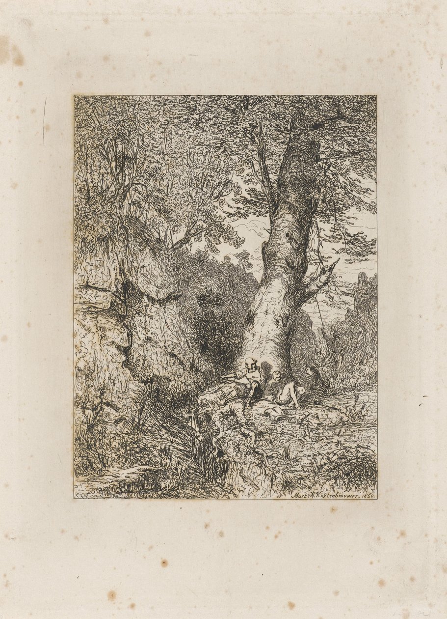 Krigere hviler under et træ af Martinus Antonius Kuytenbrouwer jr.