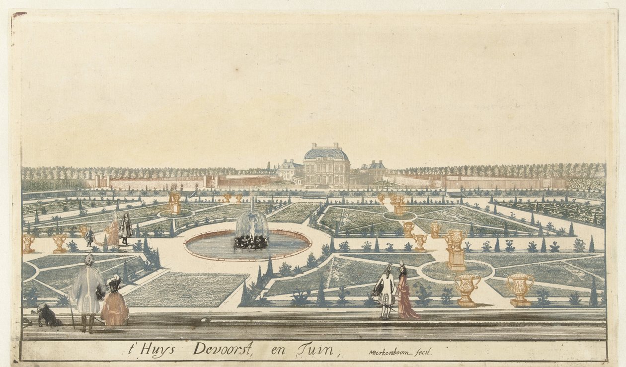 Udsigt over Huis De Voorst af Martinus Berkenboom