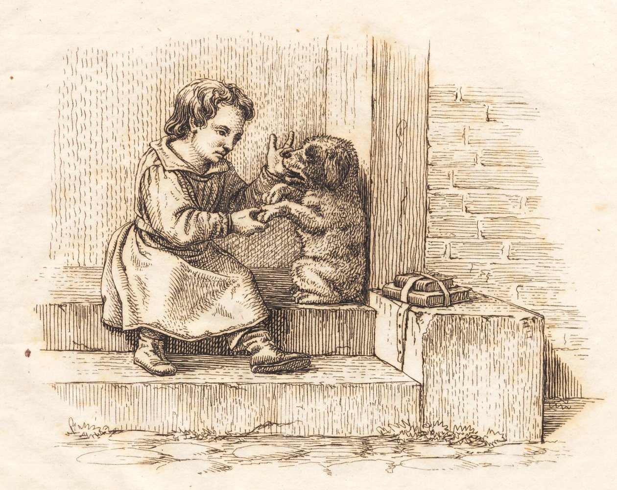 Illustration til "Halvhundrede Fabler for Børn" af Hey af Martinus Rørbye