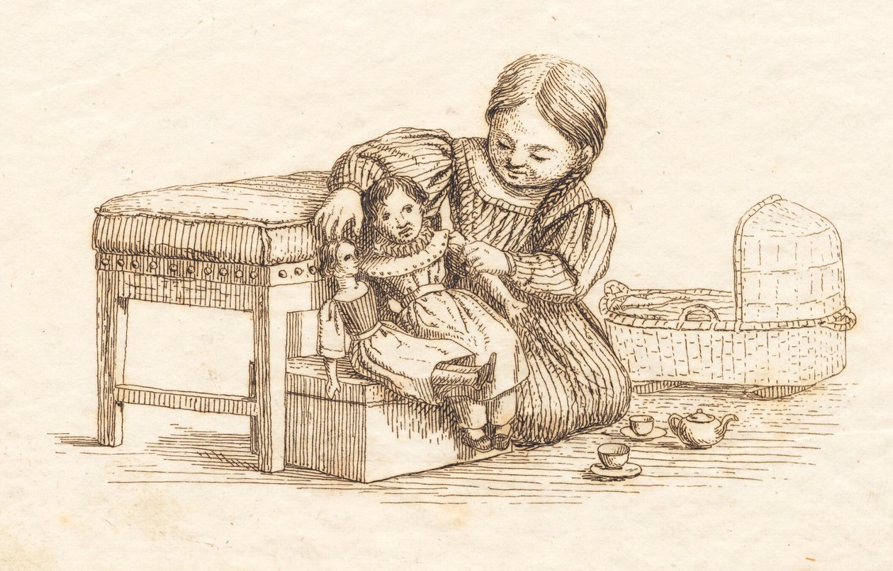 Illustration til "Halvhundrede Fabler for Børn" af Hey af Martinus Rørbye