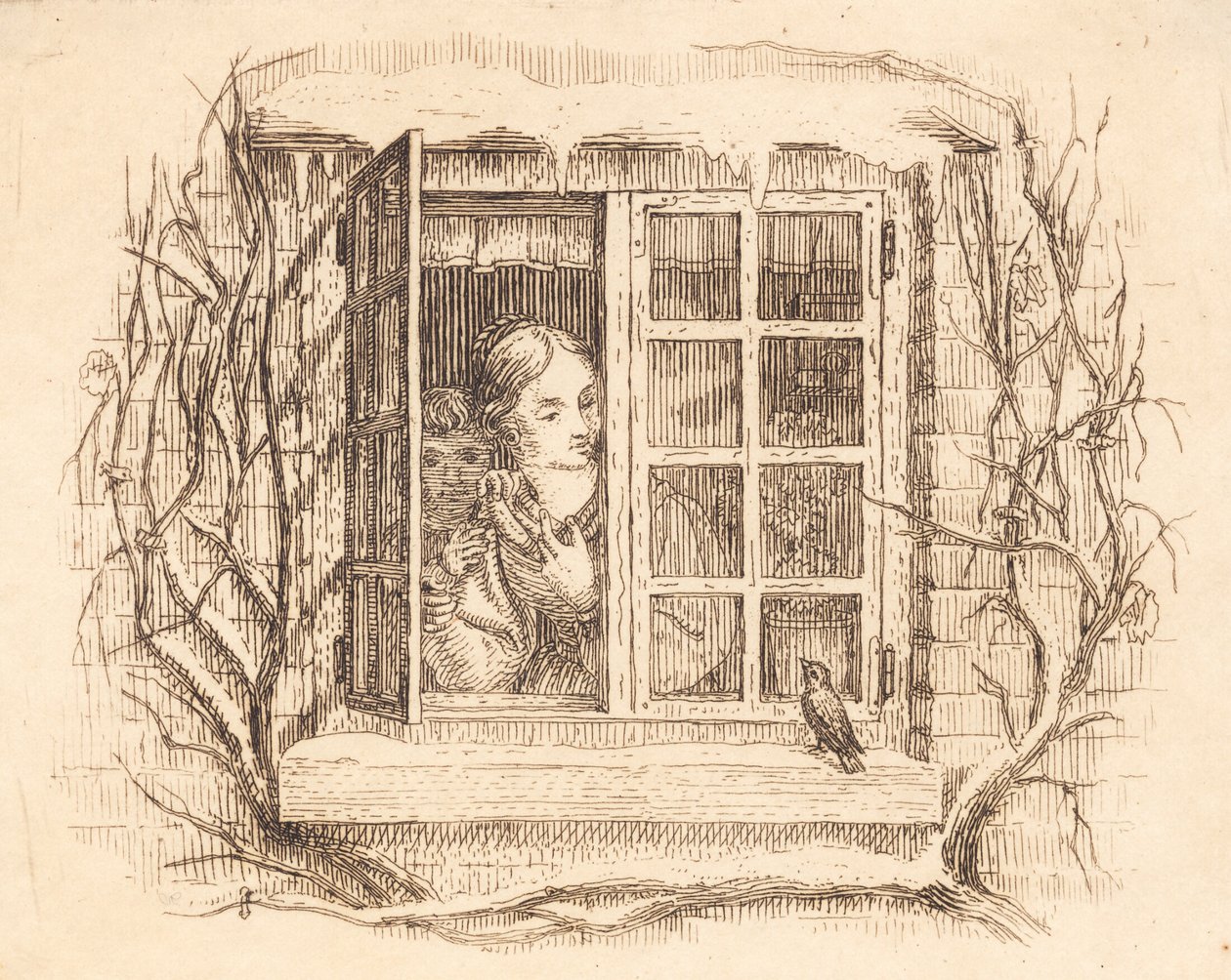Illustration til "Halvhundrede Fabler for Børn" af Hey af Martinus Rørbye