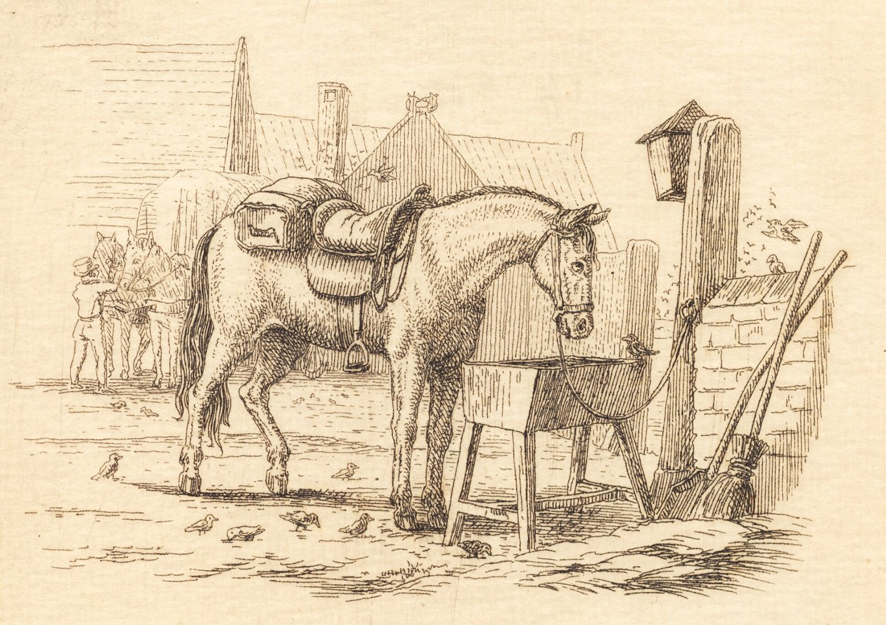 Illustration til "Halvhundrede Fabler for Børn" af Hey af Martinus Rørbye