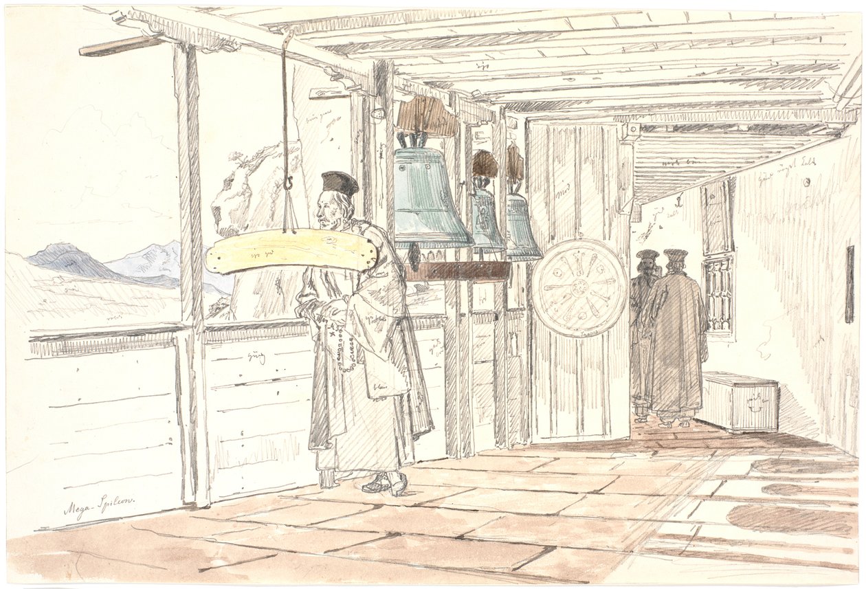 Klostergang med klokker af Martinus Rørbye