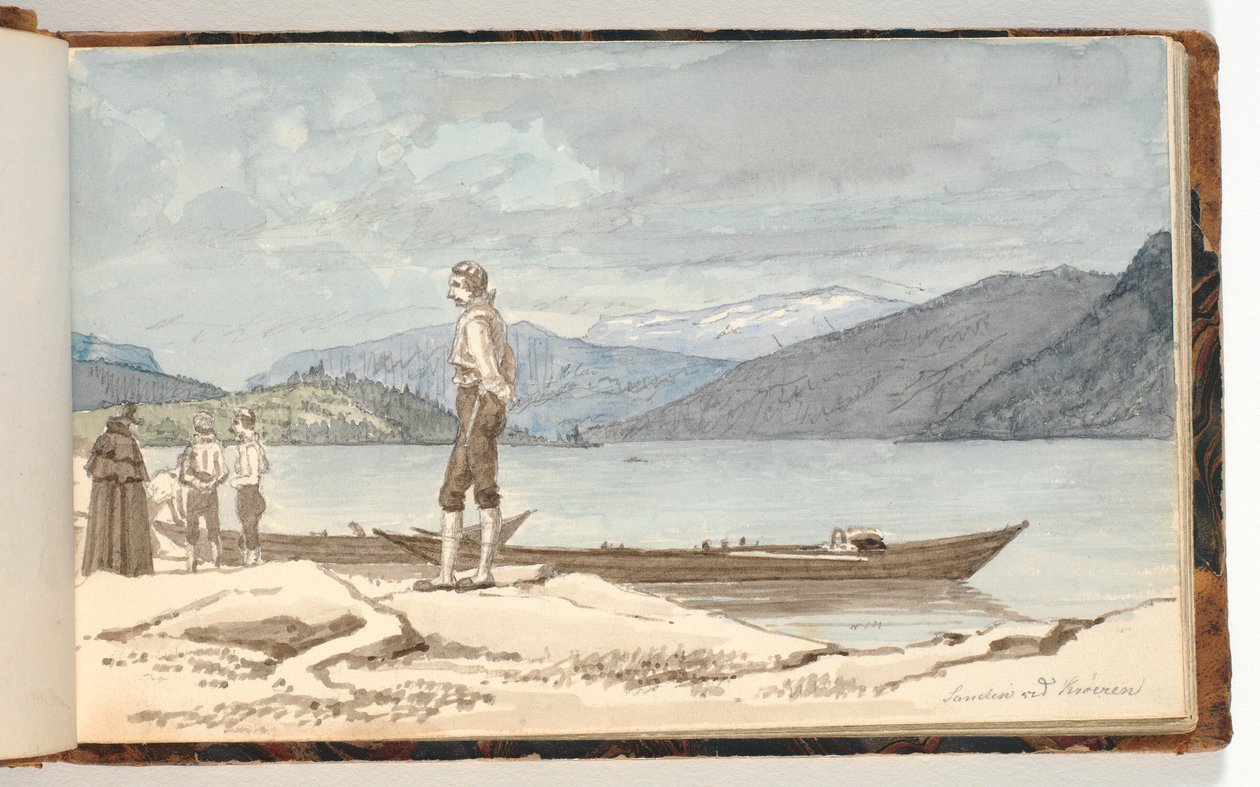 Et overfartssted. Figurer ved både af Martinus Rørbye