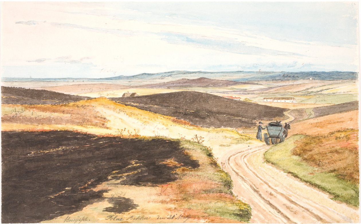 Hulvej i Tolne bakker, Vendsyssel, 21 maj 1833 af Martinus Rørbye