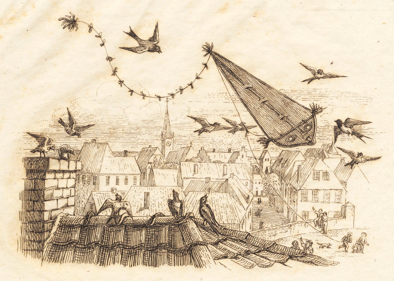 Illustration til "Halvhundrede Fabler for Børn" af Hey af Martinus Rørbye