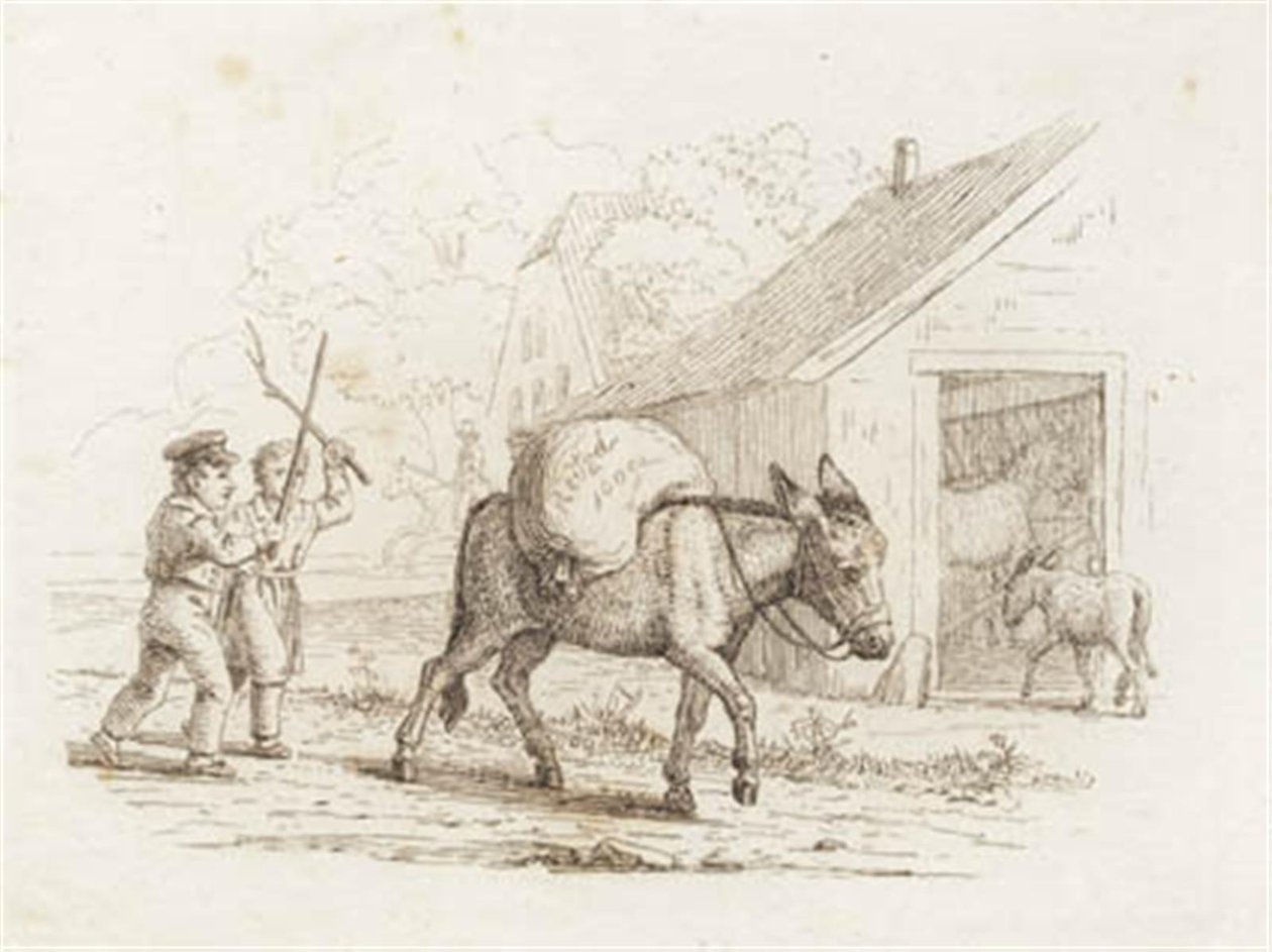 Illustration til "Halvhundrede Fabler for Børn" af Hey af Martinus Rørbye