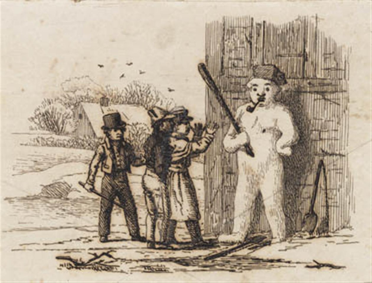 Illustration til "Halvhundrede Fabler for Børn" af Hey af Martinus Rørbye