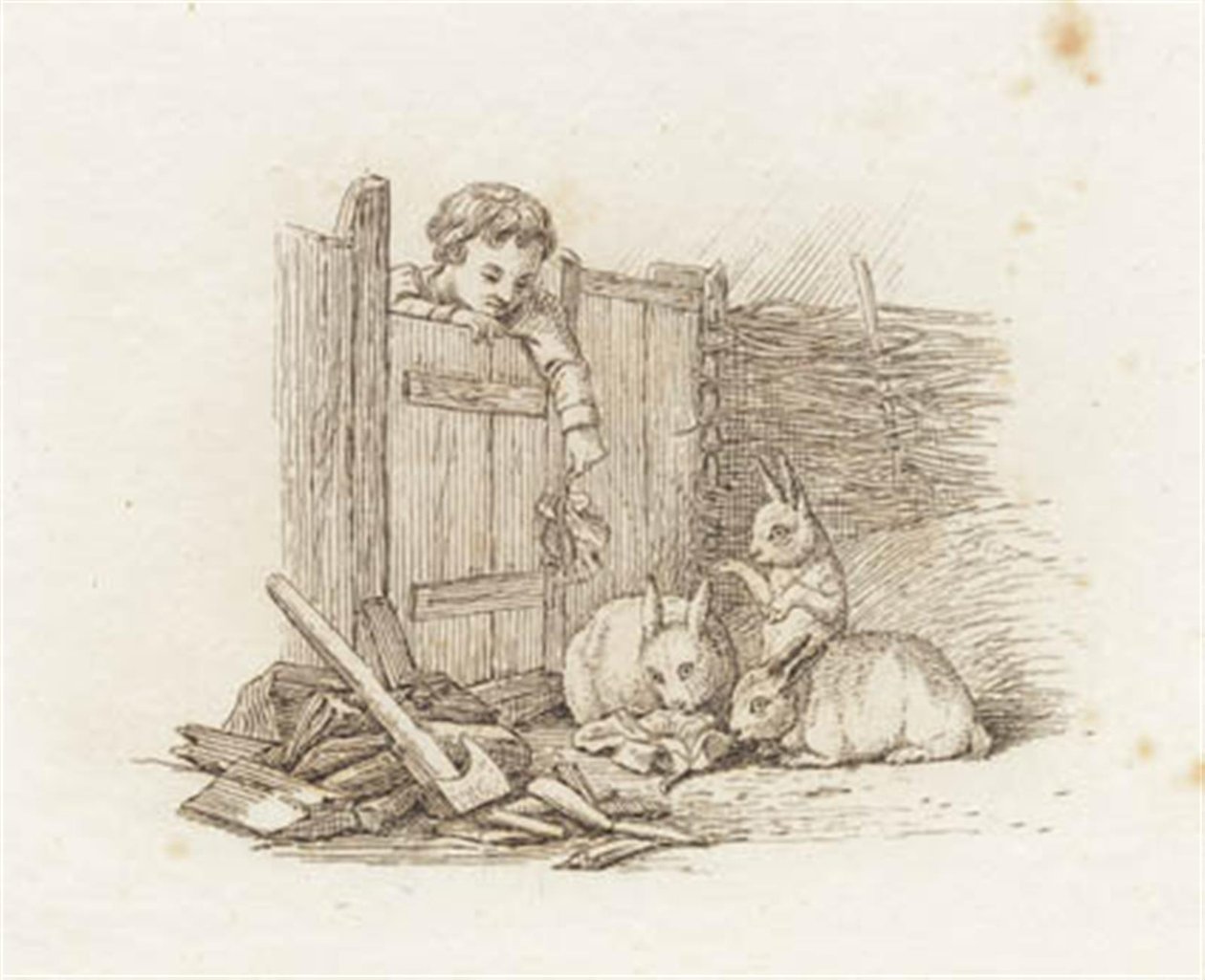 Illustration til "Halvhundrede Fabler for Børn" af Hey af Martinus Rørbye