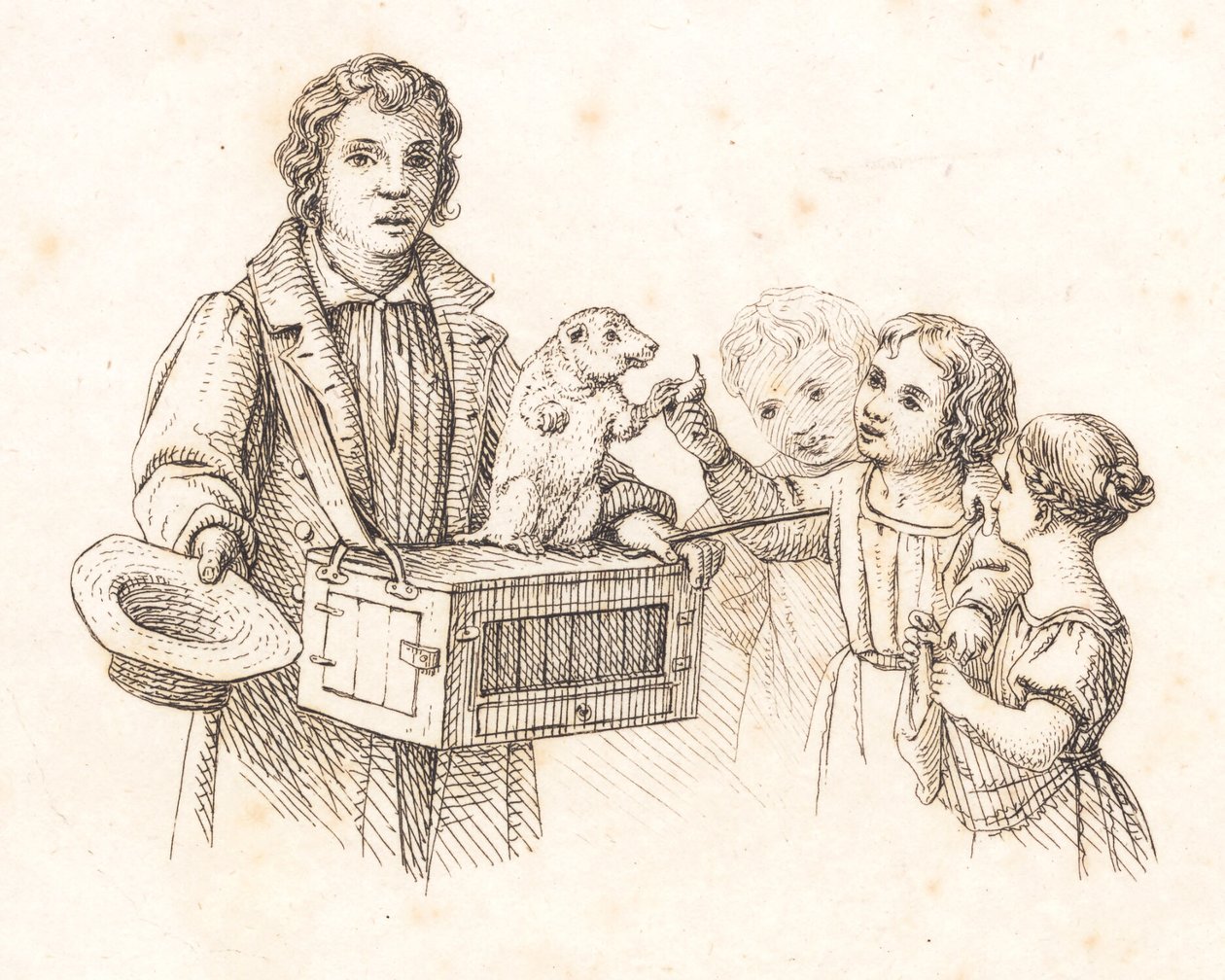 Illustration til "Halvhundrede Fabler for Børn" af Hey af Martinus Rørbye