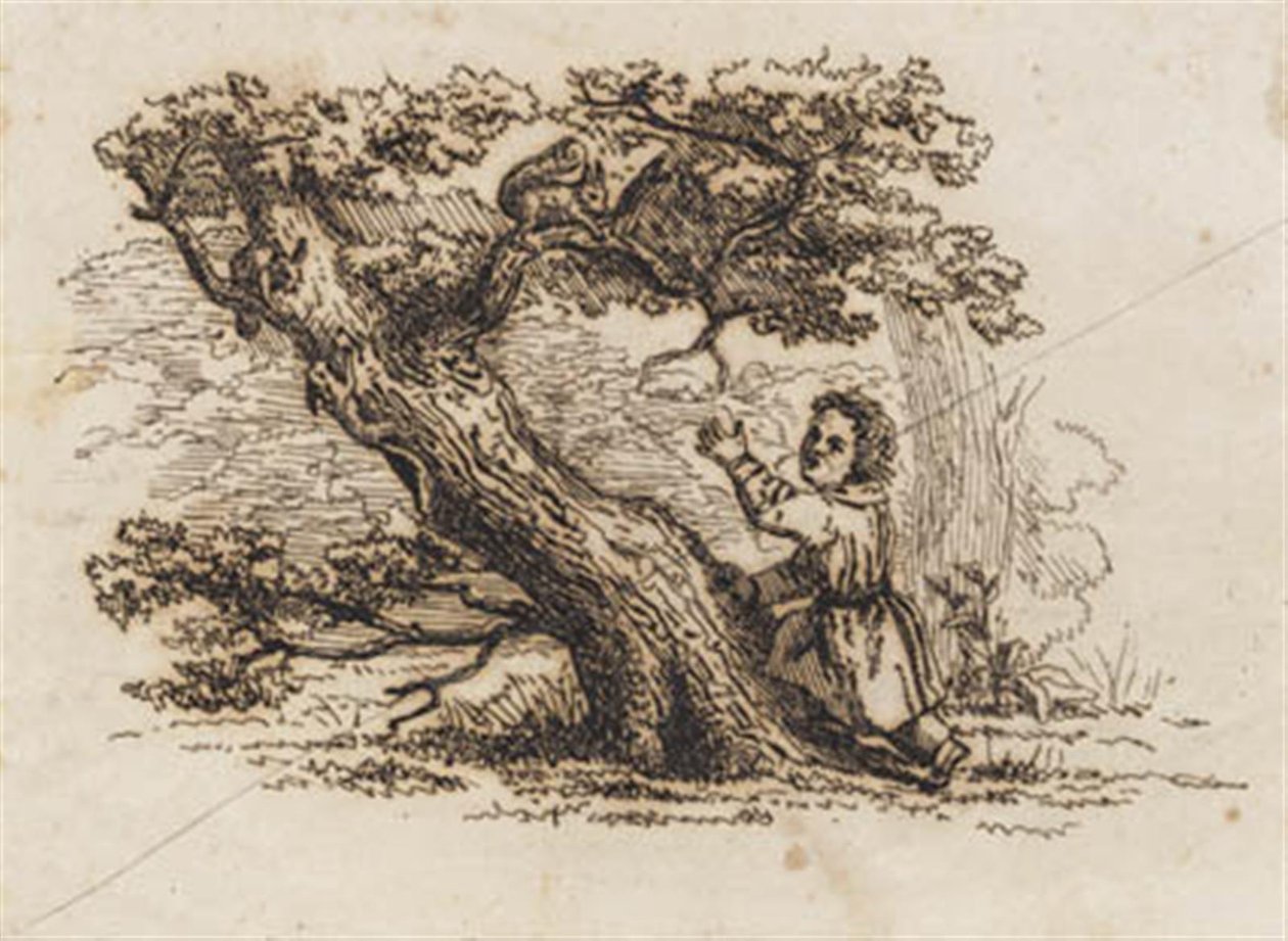 Illustration til "Halvhundrede Fabler for Børn" af Hey af Martinus Rørbye