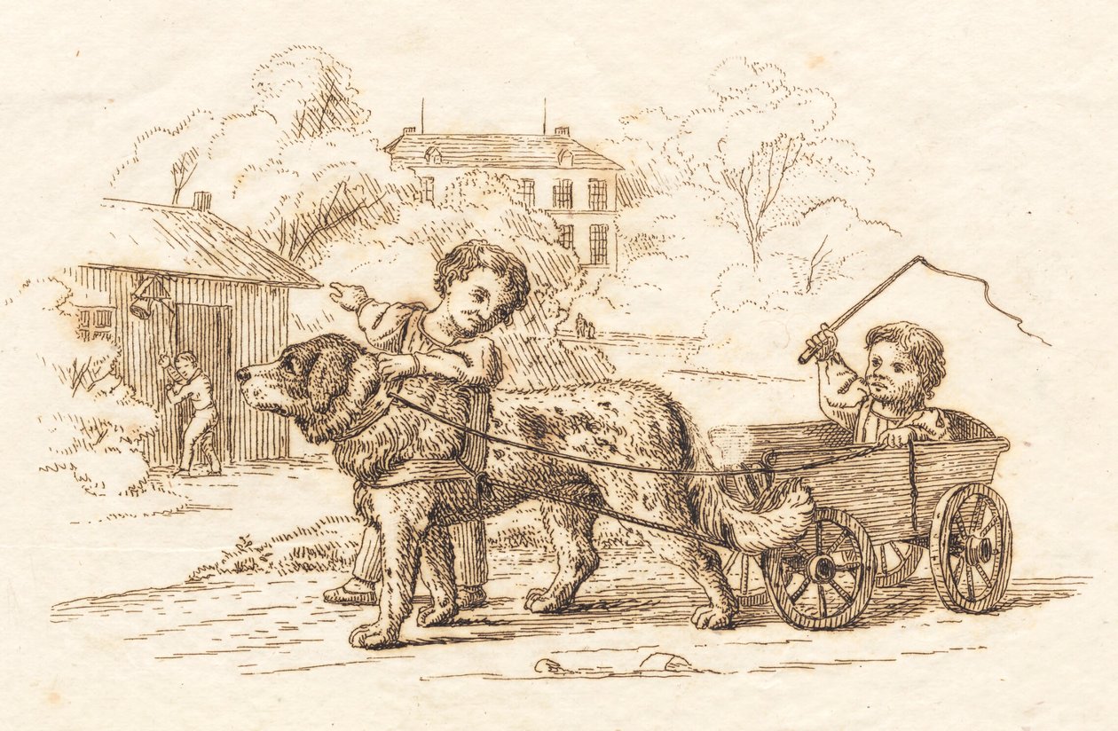 Illustration til "Halvhundrede Fabler for Børn" af Hey af Martinus Rørbye