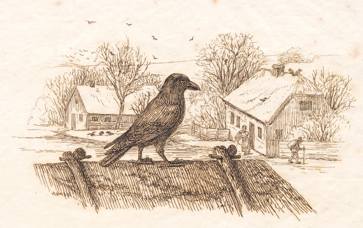 Illustration til "Halvhundrede Fabler for Børn" af Hey af Martinus Rørbye