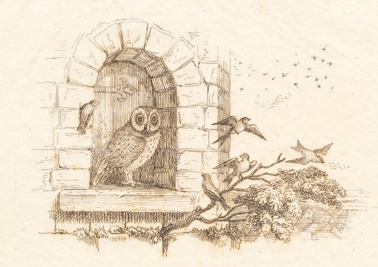 Illustration til "Halvhundrede Fabler for Børn" af Hey af Martinus Rørbye
