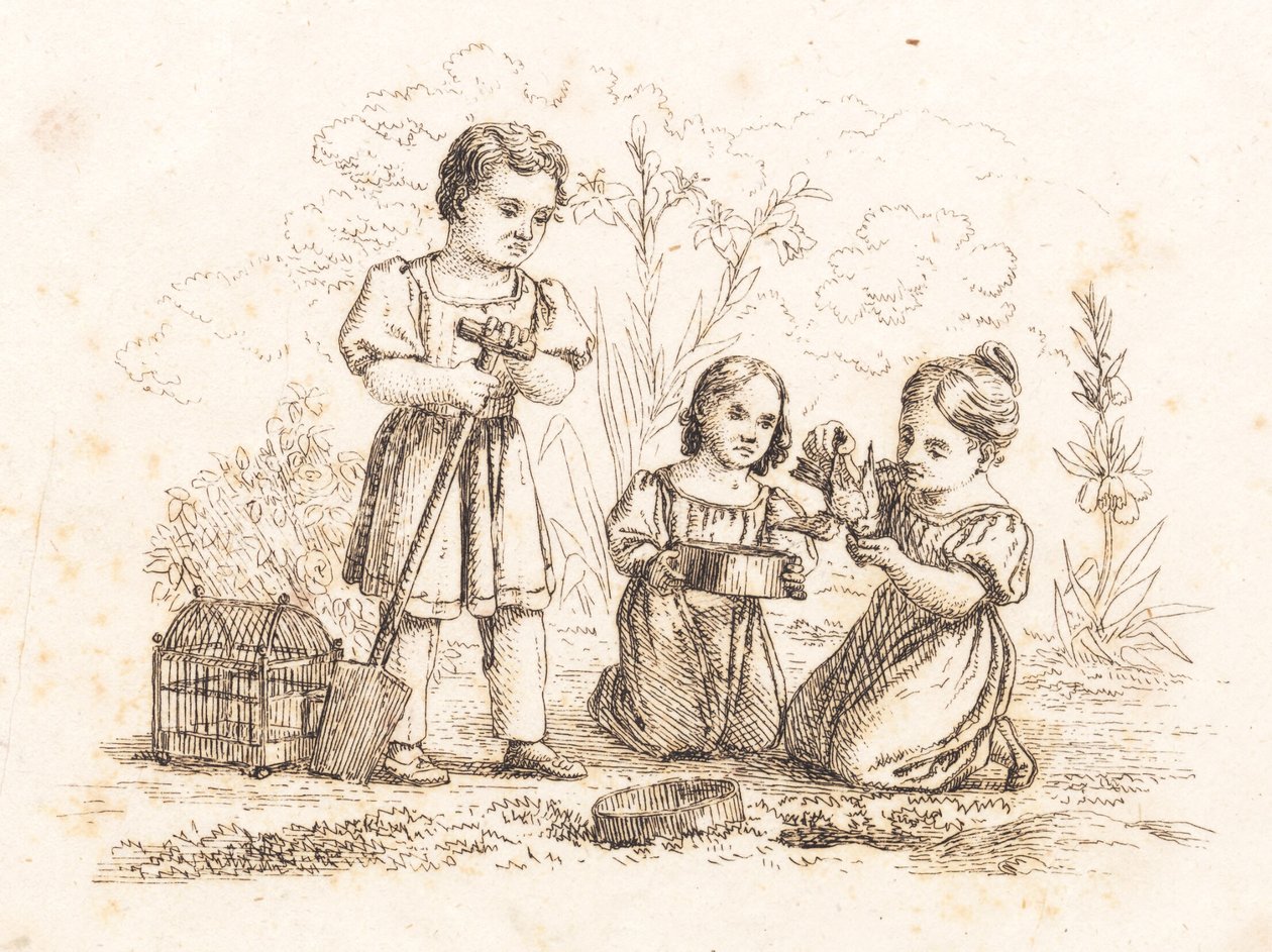 Illustration til "Halvhundrede Fabler for Børn" af Hey af Martinus Rørbye
