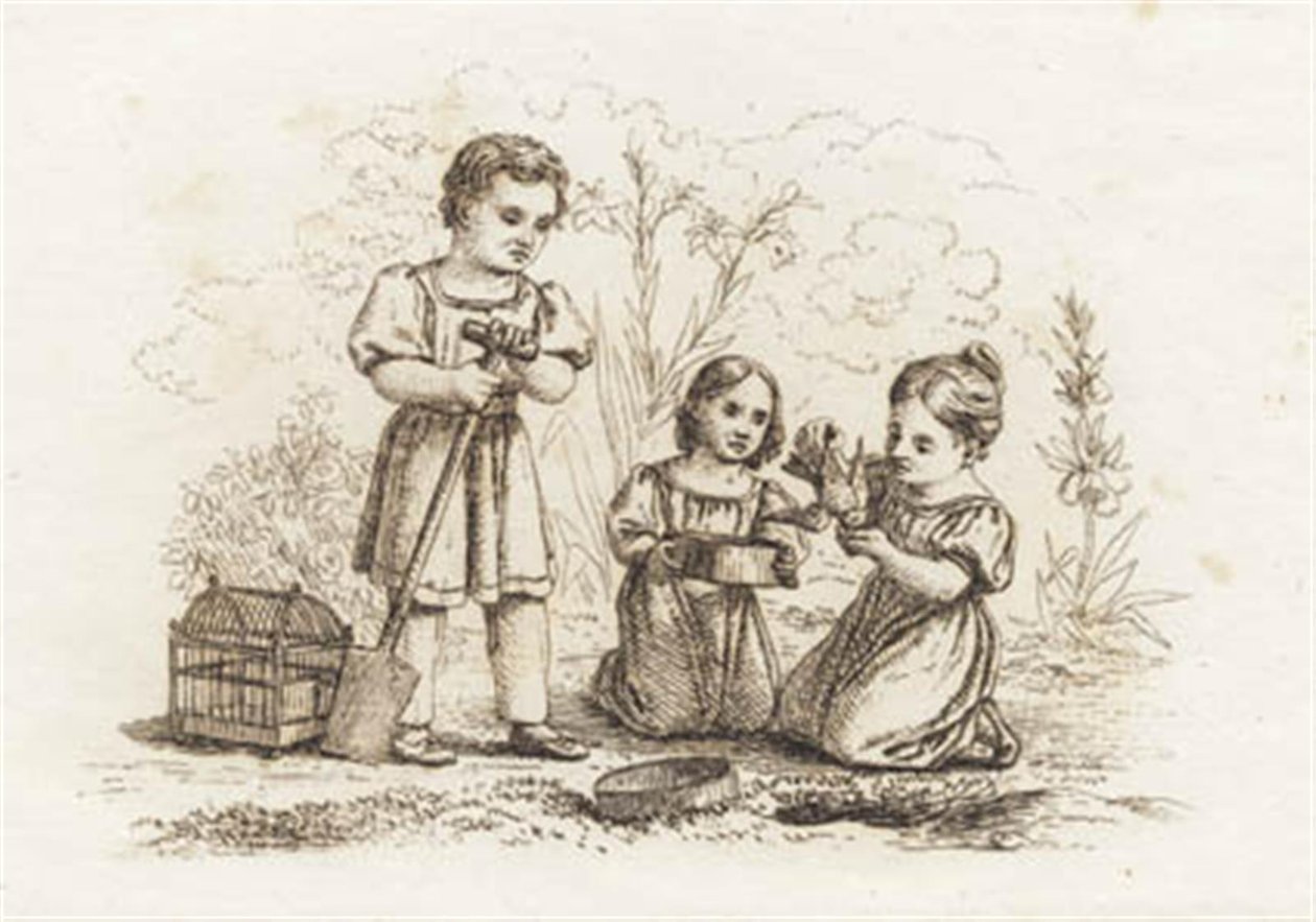 Illustration til "Halvhundrede Fabler for Børn" af Hey af Martinus Rørbye