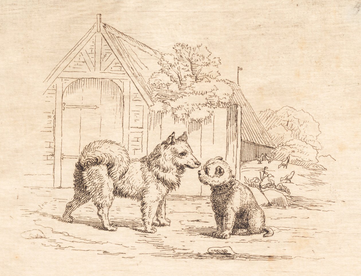 Illustration til "Halvhundrede Fabler for Børn" af Hey af Martinus Rørbye