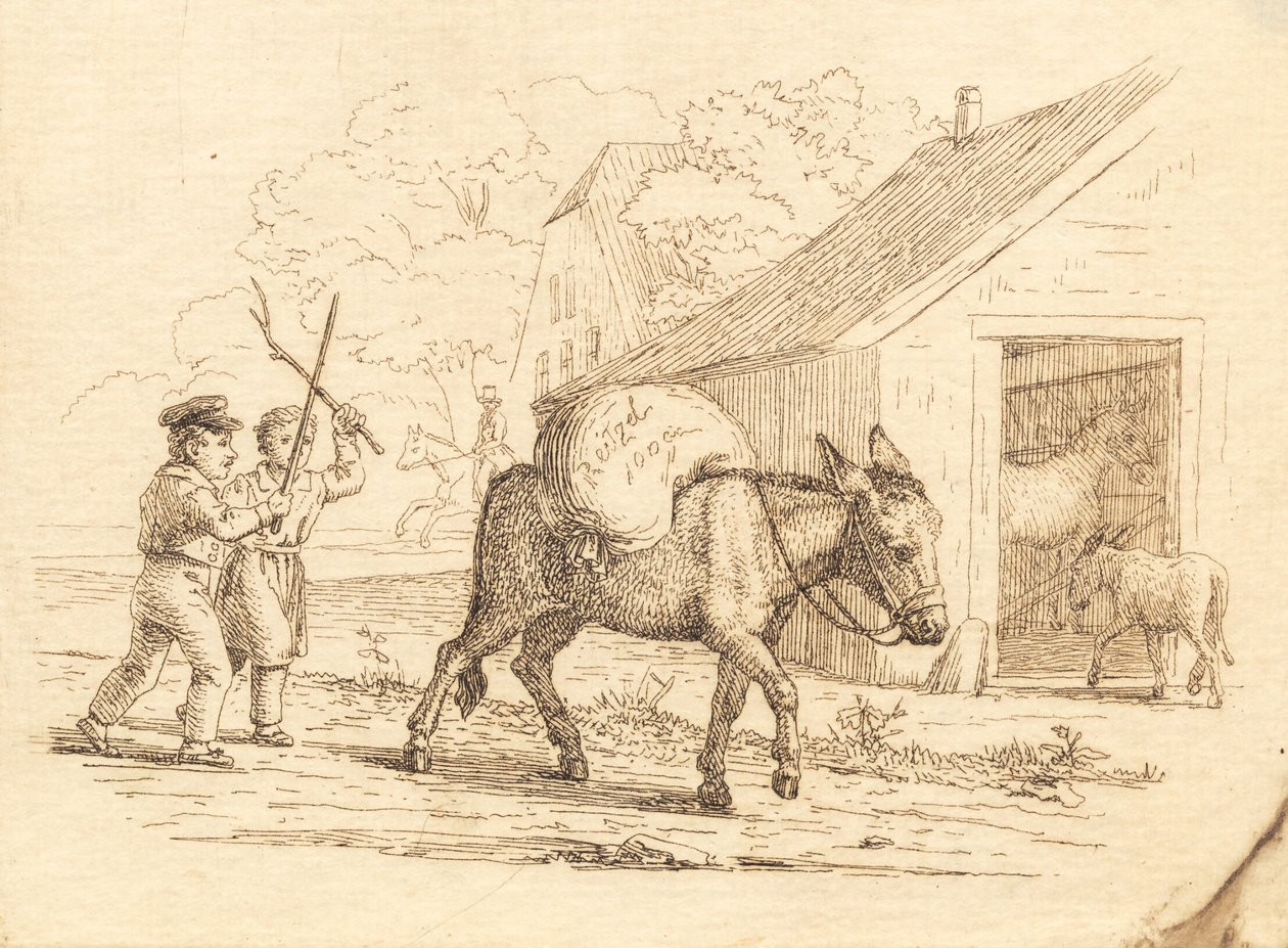 Illustration til "Halvhundrede Fabler for Børn" af Hey af Martinus Rørbye