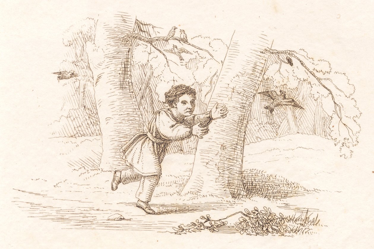 Illustration til "Halvhundrede Fabler for Børn" af Hey af Martinus Rørbye