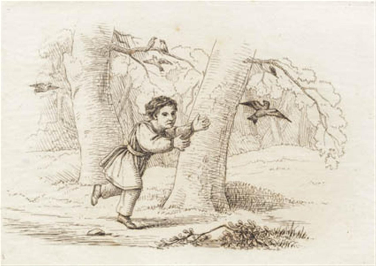 Illustration til "Halvhundrede Fabler for Børn" af Hey af Martinus Rørbye