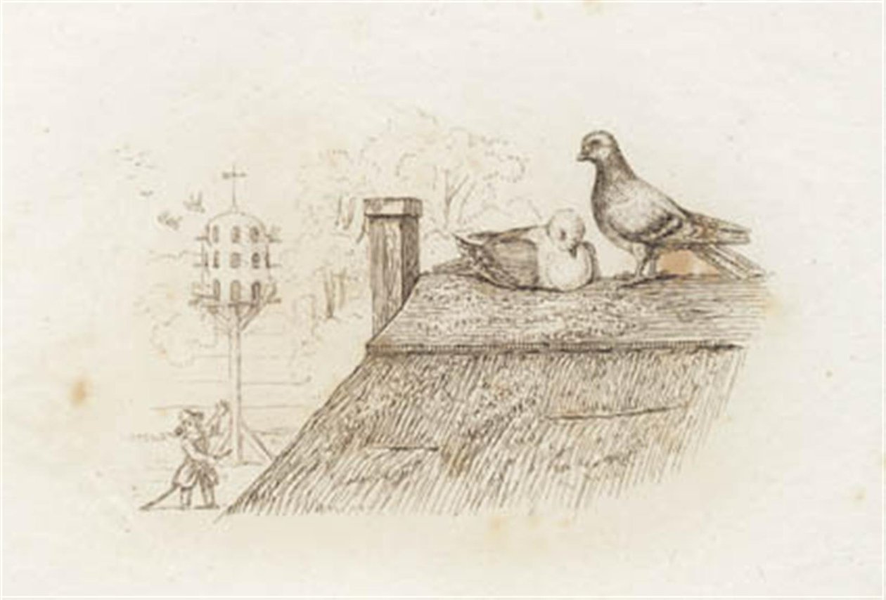 Illustration til "Halvhundrede Fabler for Børn" af Hey af Martinus Rørbye