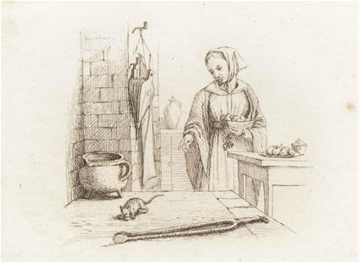 Illustration til "Halvhundrede Fabler for Børn" af Hey af Martinus Rørbye