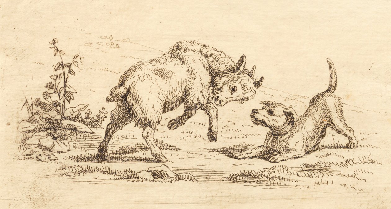 Illustration til "Halvhundrede Fabler for Børn" af Hey af Martinus Rørbye
