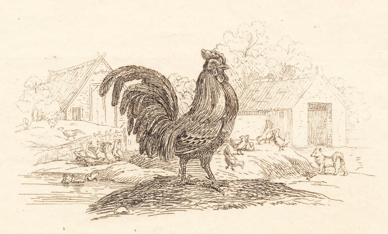 Illustration til "Halvhundrede Fabler for Børn" af Hey af Martinus Rørbye