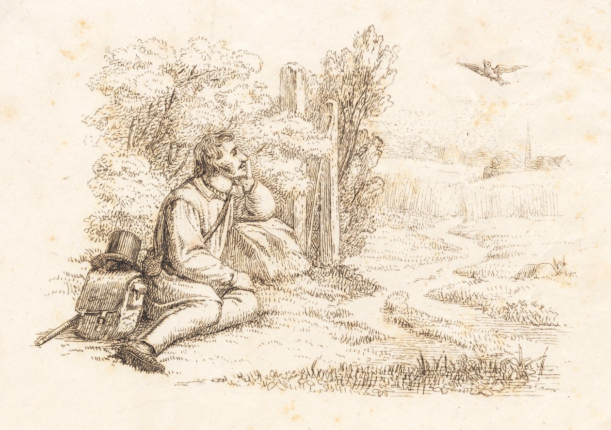 Illustration til "Halvhundrede Fabler for Børn" af Hey af Martinus Rørbye