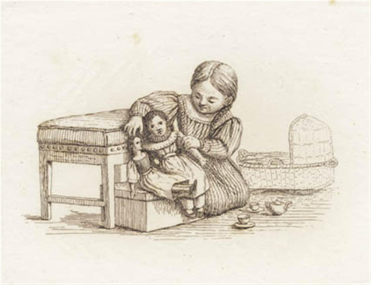 Illustration til "Halvhundrede Fabler for Børn" af Hey af Martinus Rørbye
