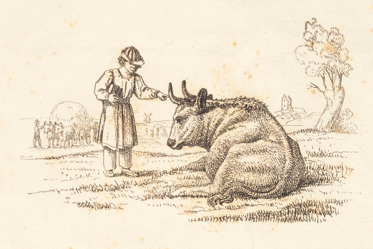 Illustration til "Halvhundrede Fabler for Børn" af Hey af Martinus Rørbye