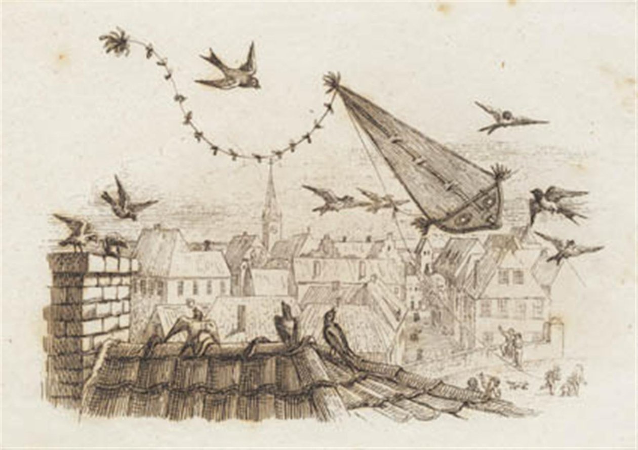 Illustration til "Halvhundrede Fabler for Børn" af Hey af Martinus Rørbye