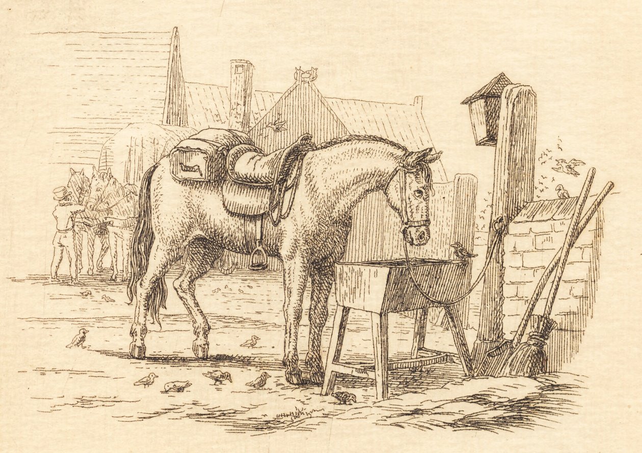 Illustration til "Halvhundrede Fabler for Børn" af Hey af Martinus Rørbye