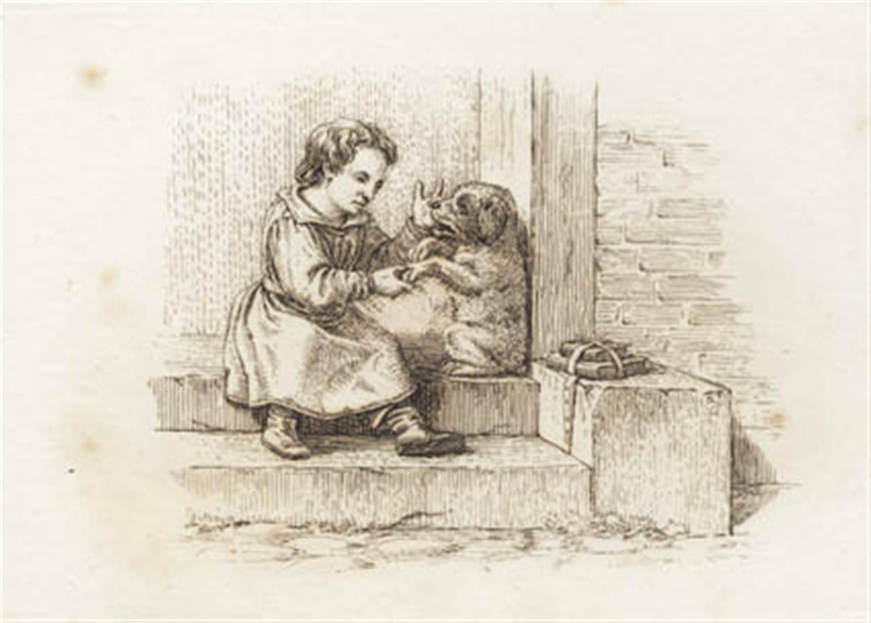 Illustration til "Halvhundrede Fabler for Børn" af Hey af Martinus Rørbye